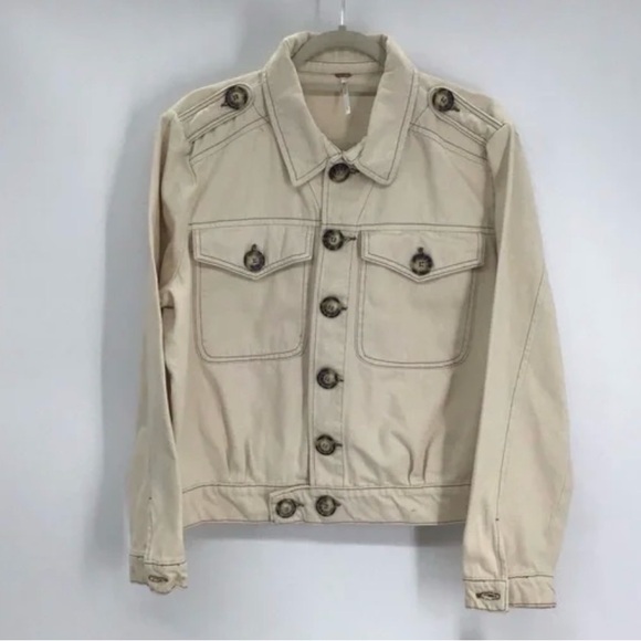 Free People Off-White Eisenhower Jacket sz S - Picture 5 of 12